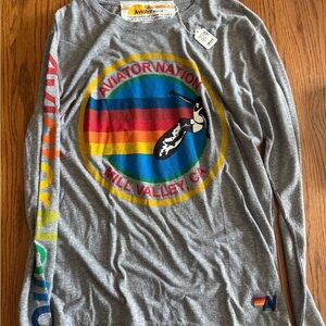 Aviator Nation Gray Long Sleeve Shirt